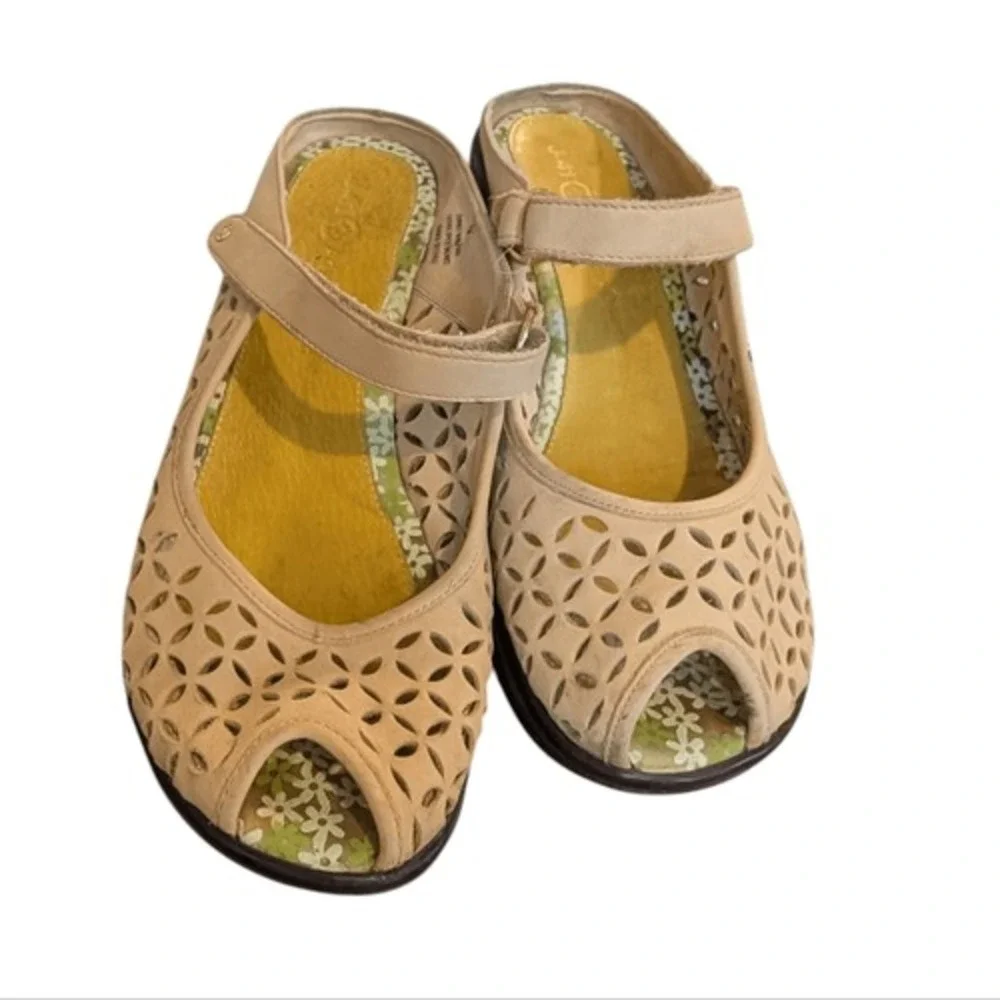 Jambu J-41 Women's Journey Encore‎ Wedge Leather Sandal Size 7